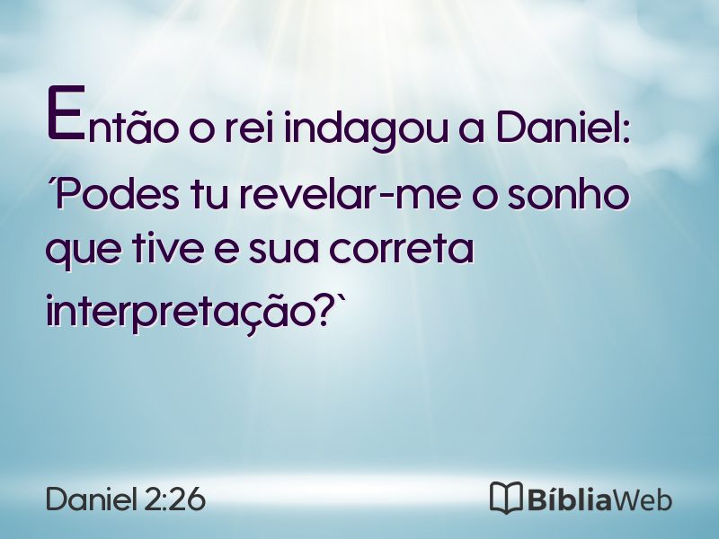 Daniel 2:26 em imagem para compartilhar