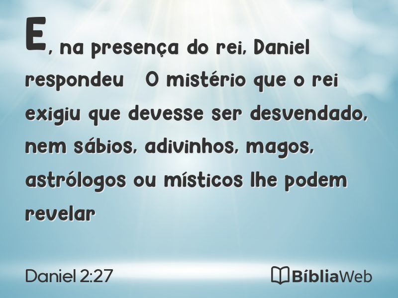 Daniel 2:27 em imagem para compartilhar