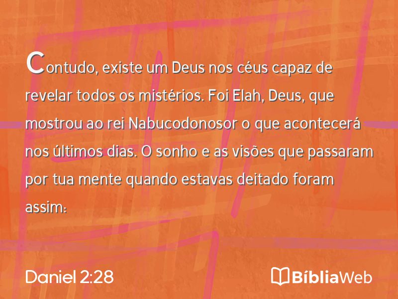 Daniel 2:28 em imagem para compartilhar