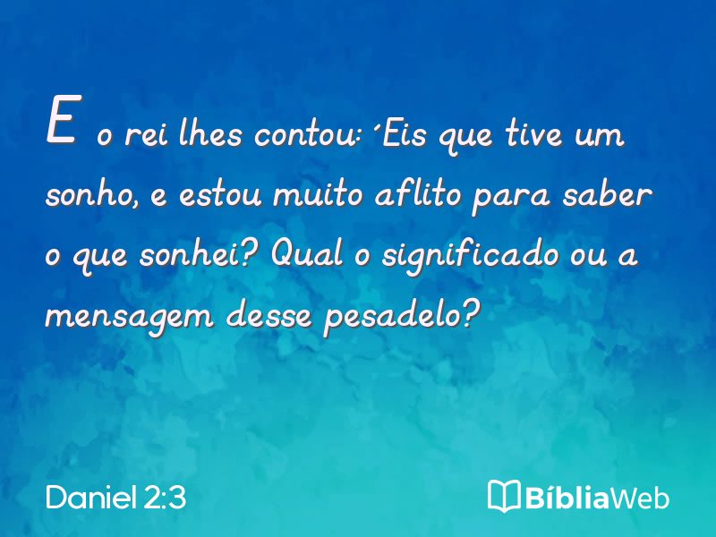 Daniel 2:3 em imagem para compartilhar