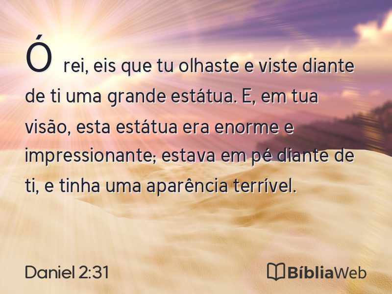 Daniel 2:31 em imagem para compartilhar