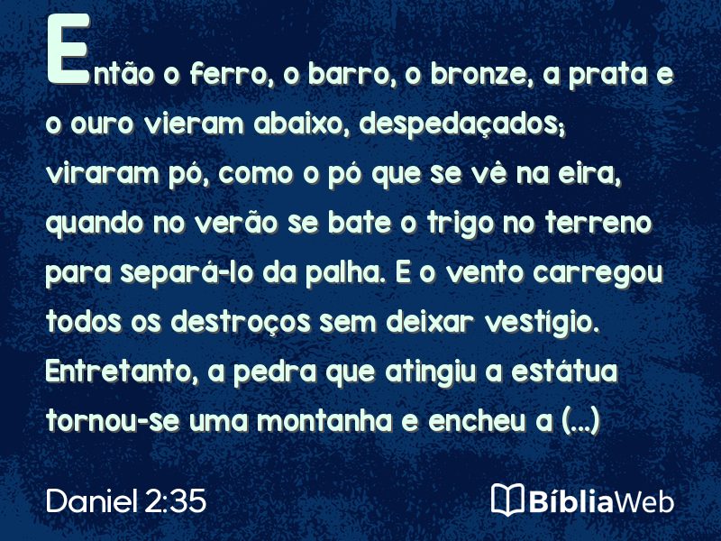 Daniel 2:35 em imagem para compartilhar