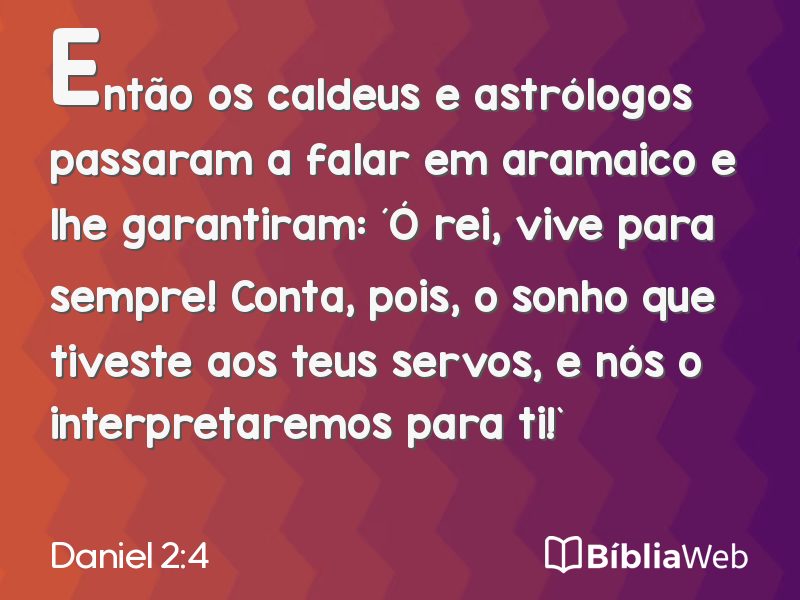 Daniel 2:4 em imagem para compartilhar