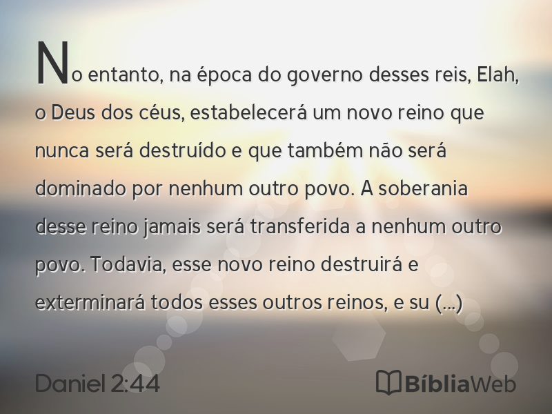 Daniel 2:44 em imagem para compartilhar