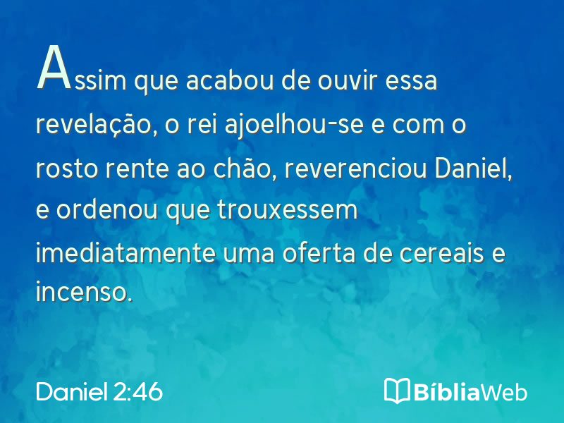 Daniel 2:46 em imagem para compartilhar