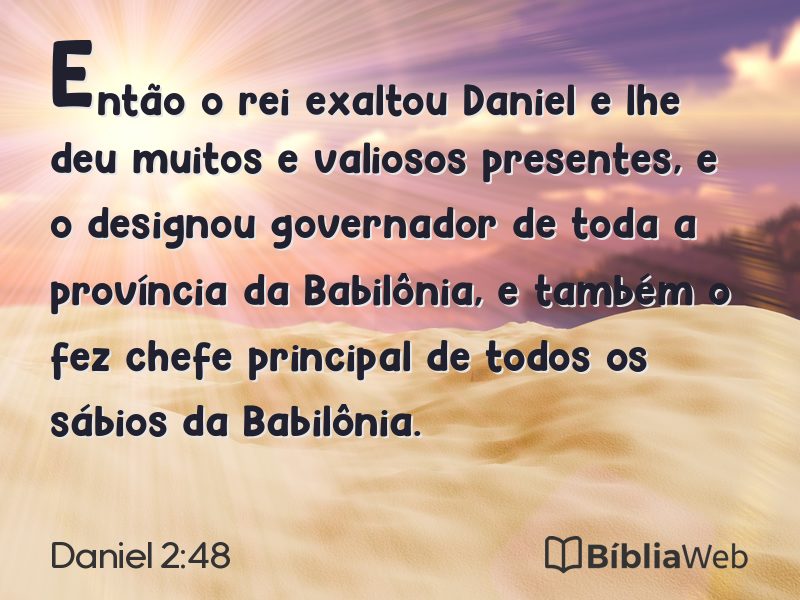 Daniel 2:48 em imagem para compartilhar