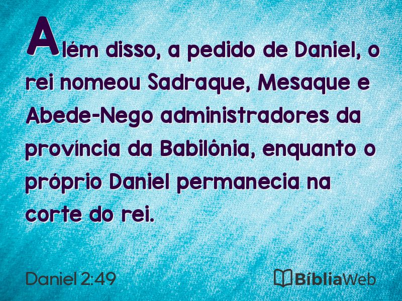 Daniel 2:49 em imagem para compartilhar
