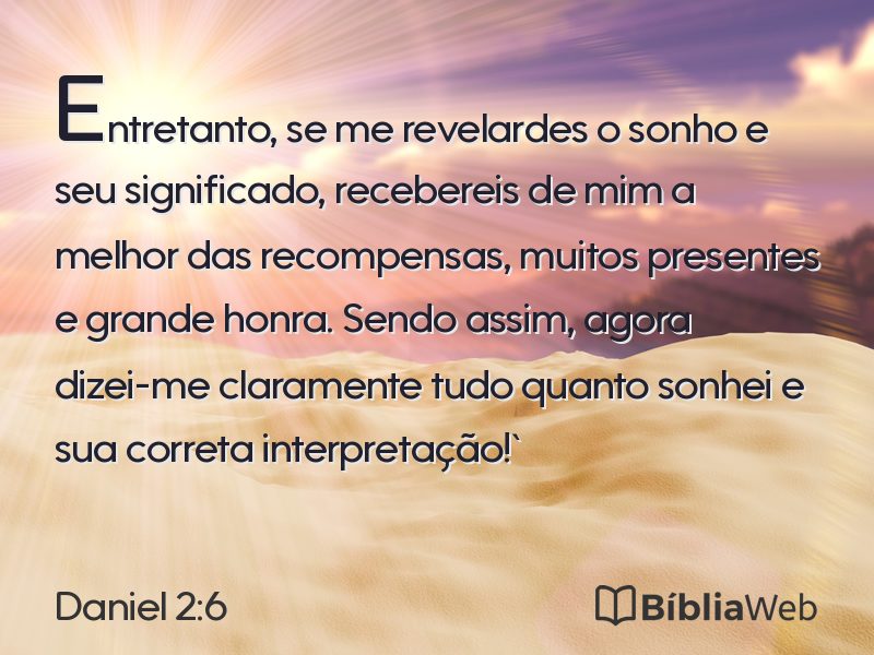 Daniel 2:6 em imagem para compartilhar