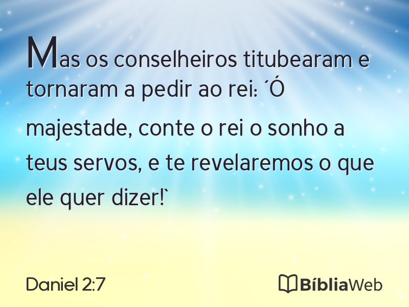 Daniel 2:7 em imagem para compartilhar