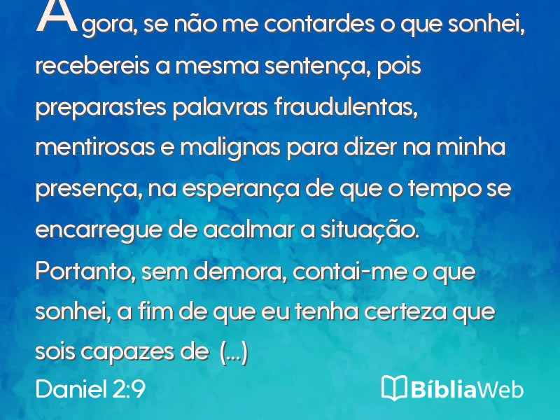 Daniel 2:9 em imagem para compartilhar