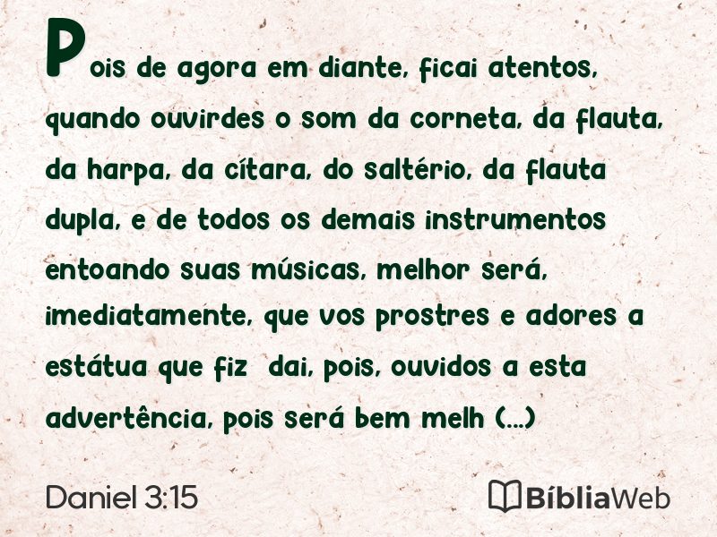 Daniel 3:15 em imagem para compartilhar