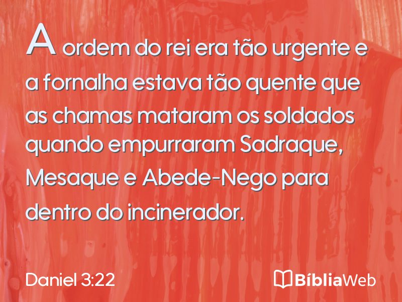 Daniel 3:22 em imagem para compartilhar