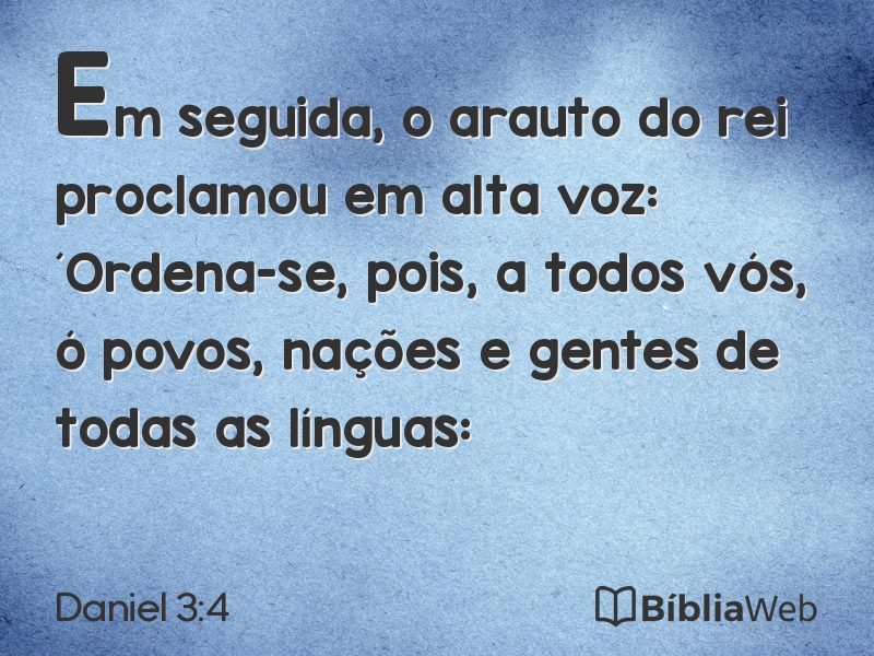 Daniel 3:4 em imagem para compartilhar