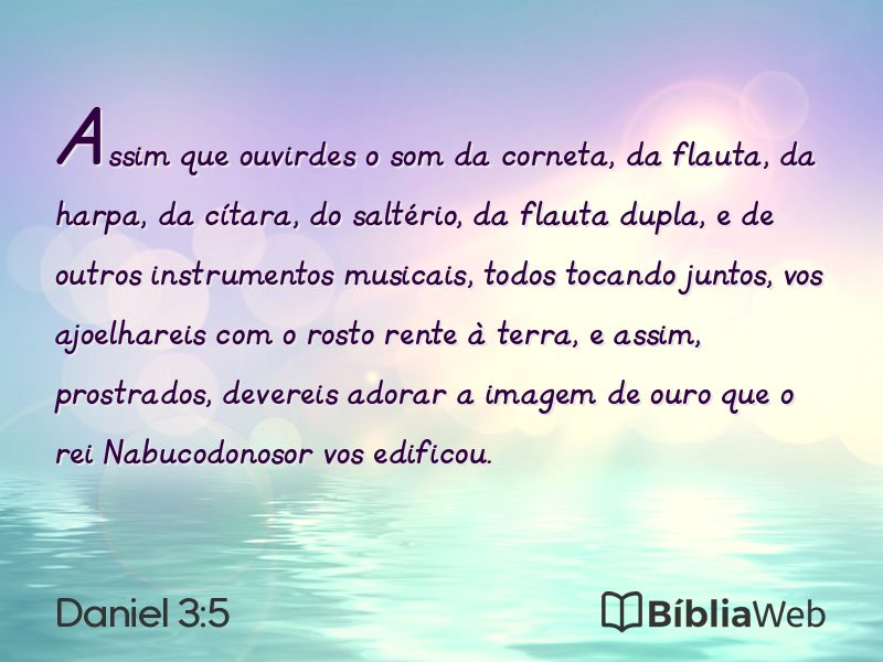 Daniel 3:5 em imagem para compartilhar
