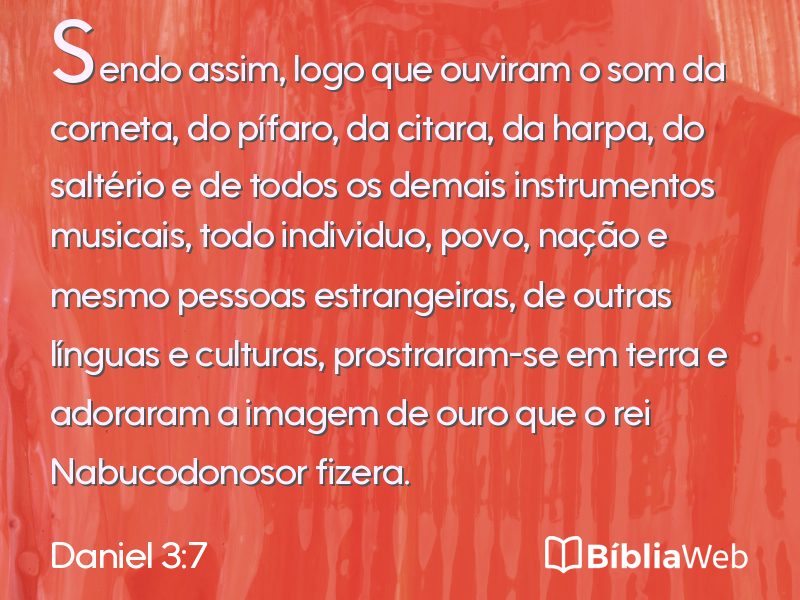 Daniel 3:7 em imagem para compartilhar