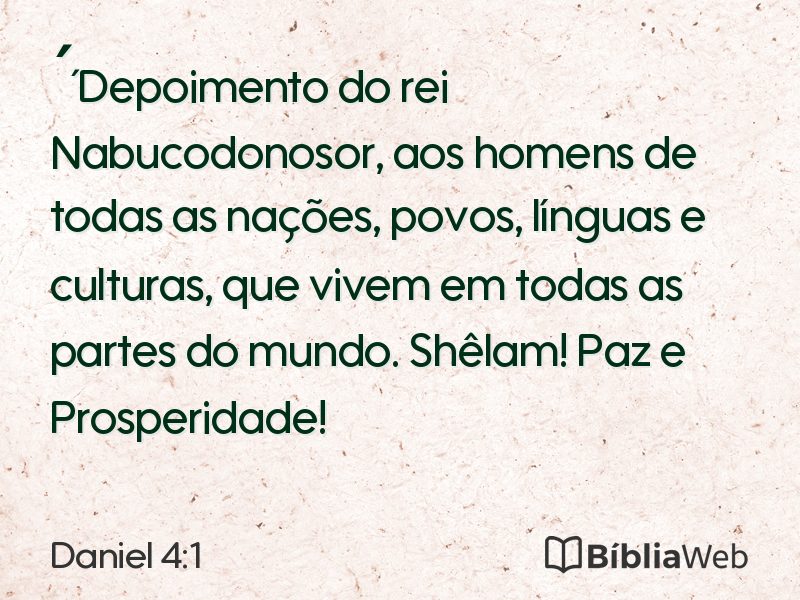 Daniel 4:1 em imagem para compartilhar