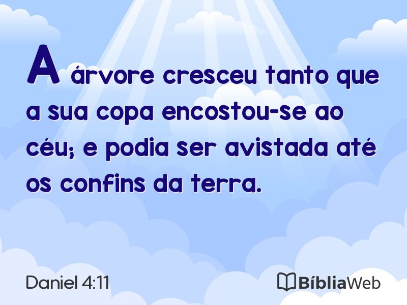 Daniel 4:11 em imagem para compartilhar