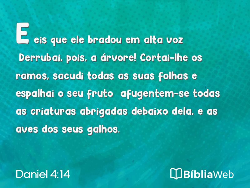 Daniel 4:14 em imagem para compartilhar