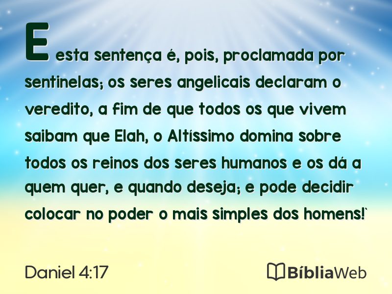 Daniel 4:17 em imagem para compartilhar