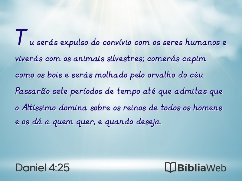 Daniel 4:25 em imagem para compartilhar