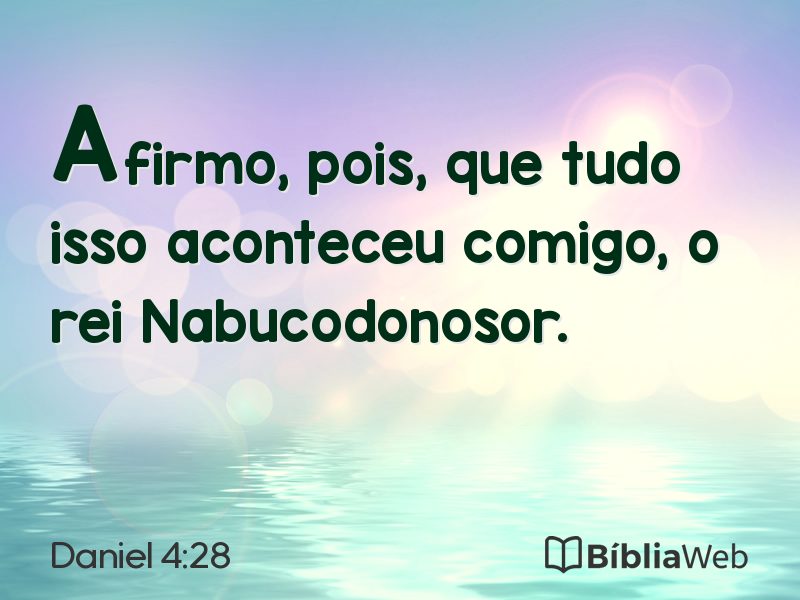 Daniel 4:28 em imagem para compartilhar