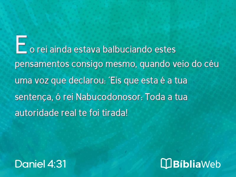 Daniel 4:31 em imagem para compartilhar
