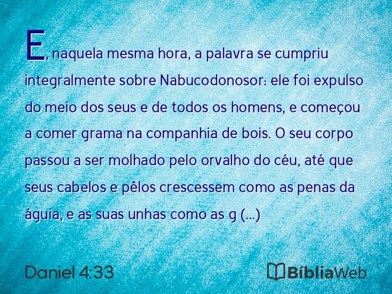 Daniel 4:33 em imagem para compartilhar