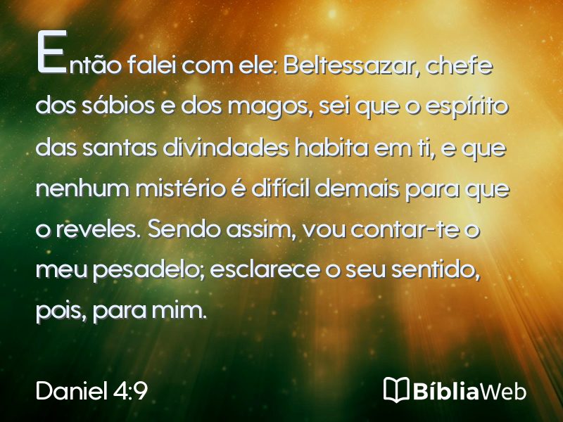 Daniel 4:9 em imagem para compartilhar