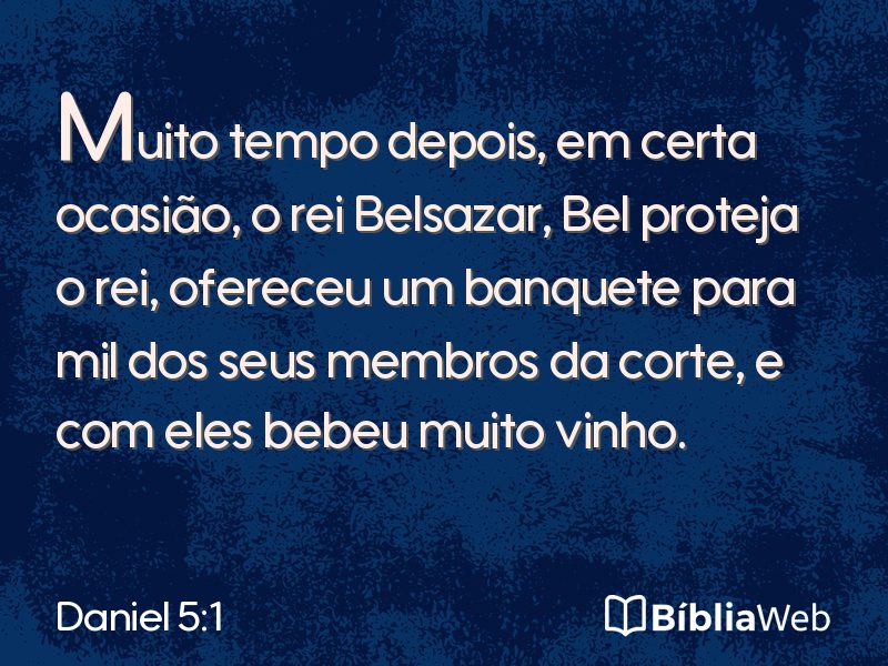 Daniel 5:1 em imagem para compartilhar