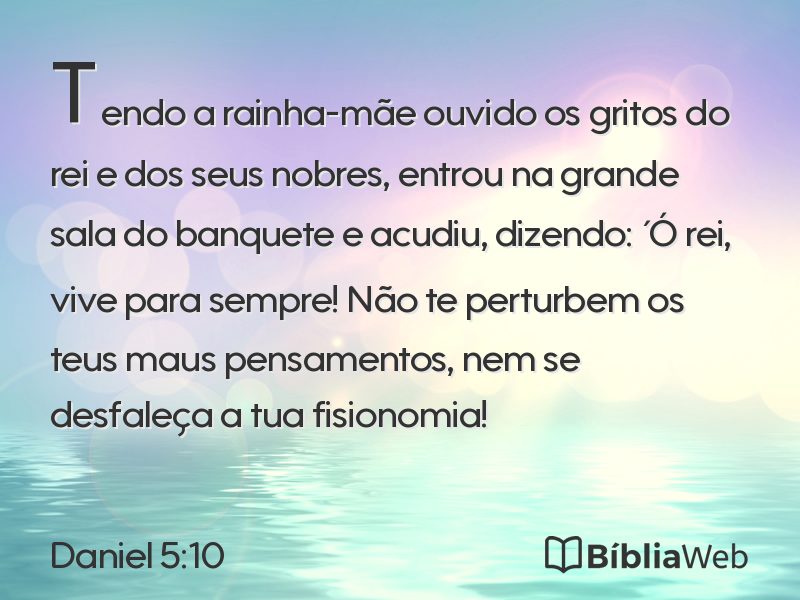 Daniel 5:10 em imagem para compartilhar