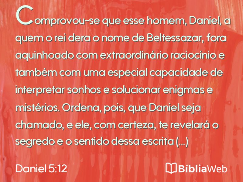 Daniel 5:12 em imagem para compartilhar