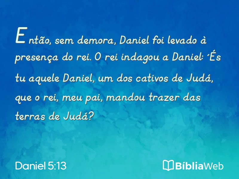 Daniel 5:13 em imagem para compartilhar
