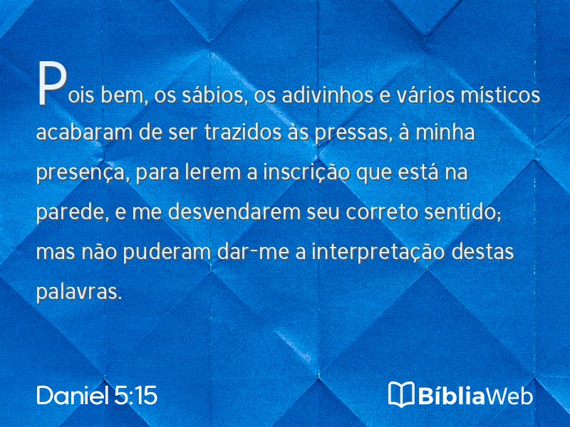 Daniel 5:15 em imagem para compartilhar