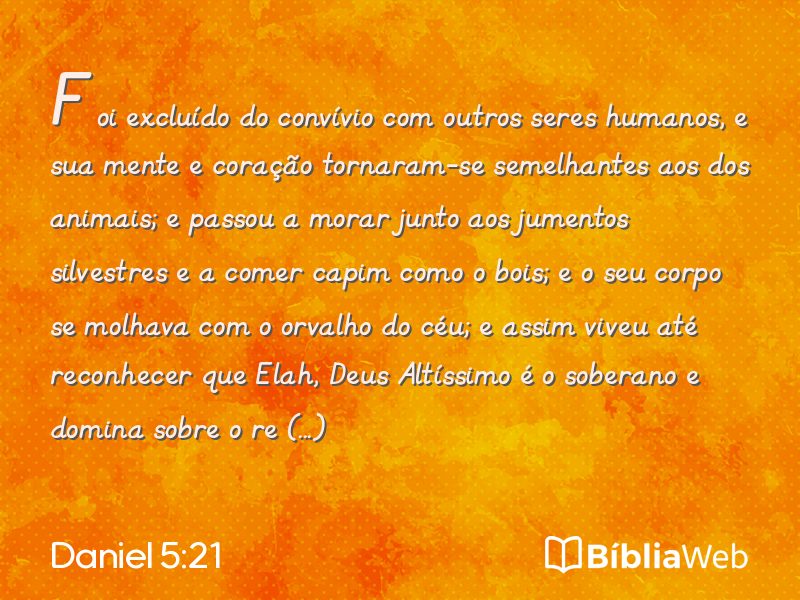 Daniel 5:21 em imagem para compartilhar