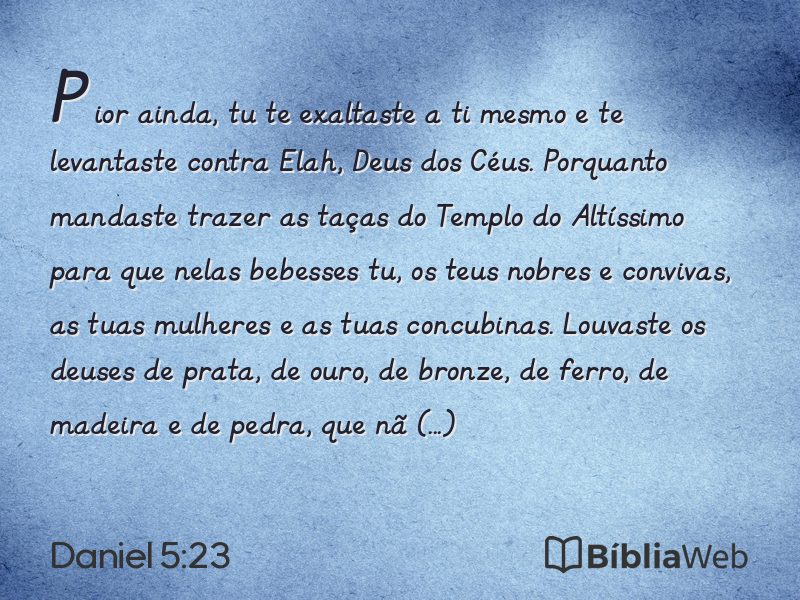 Daniel 5:23 em imagem para compartilhar