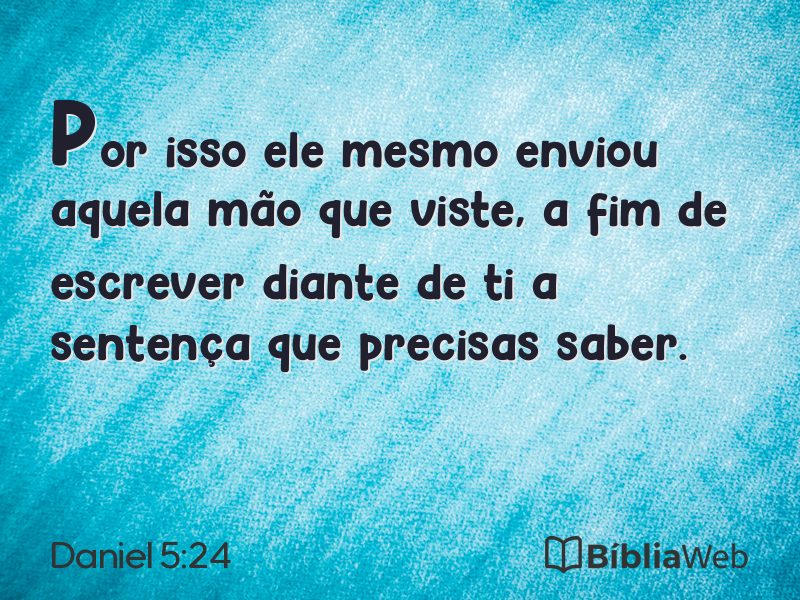 Daniel 5:24 em imagem para compartilhar