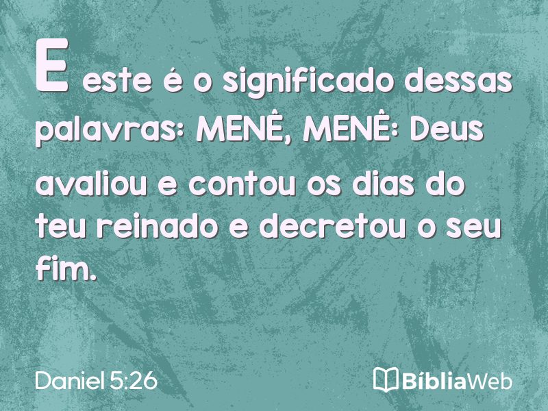 Daniel 5:26 em imagem para compartilhar