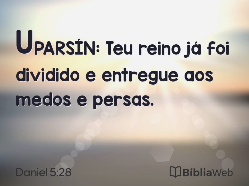 Daniel 5:28 em imagem para compartilhar
