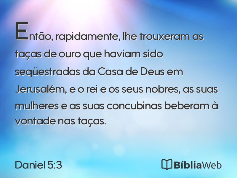 Daniel 5:3 em imagem para compartilhar