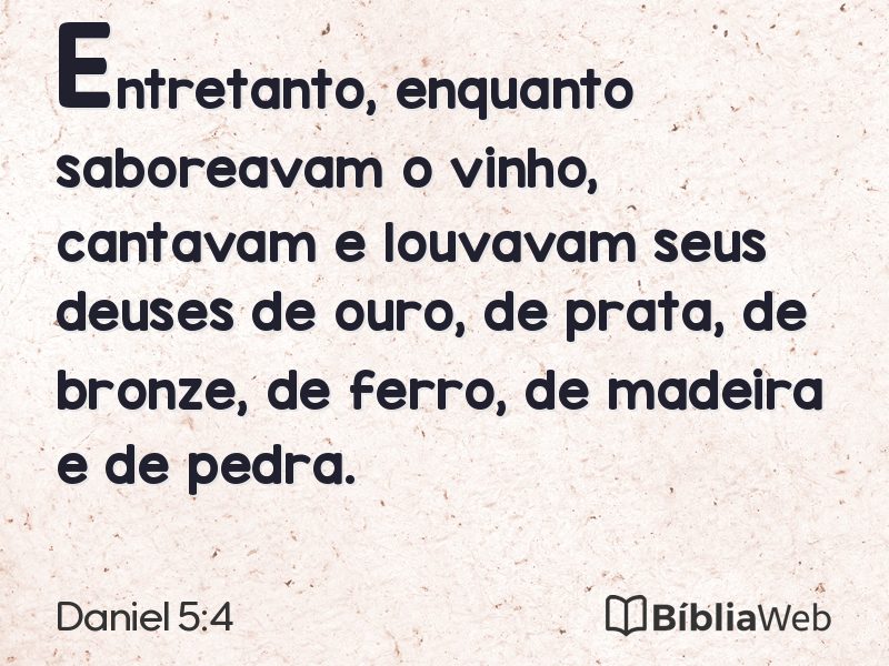 Daniel 5:4 em imagem para compartilhar