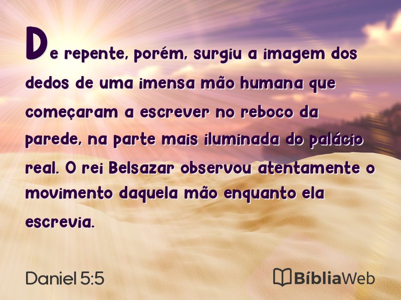 Daniel 5:5 em imagem para compartilhar