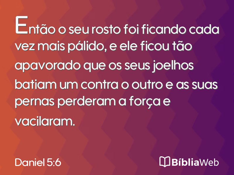Daniel 5:6 em imagem para compartilhar
