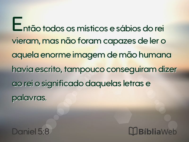Daniel 5:8 em imagem para compartilhar