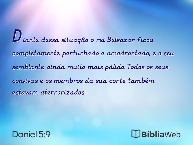 Daniel 5:9 em imagem para compartilhar