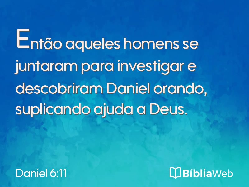 Daniel 6:11 em imagem para compartilhar