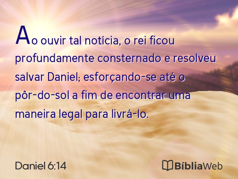 Daniel 6:14 em imagem para compartilhar