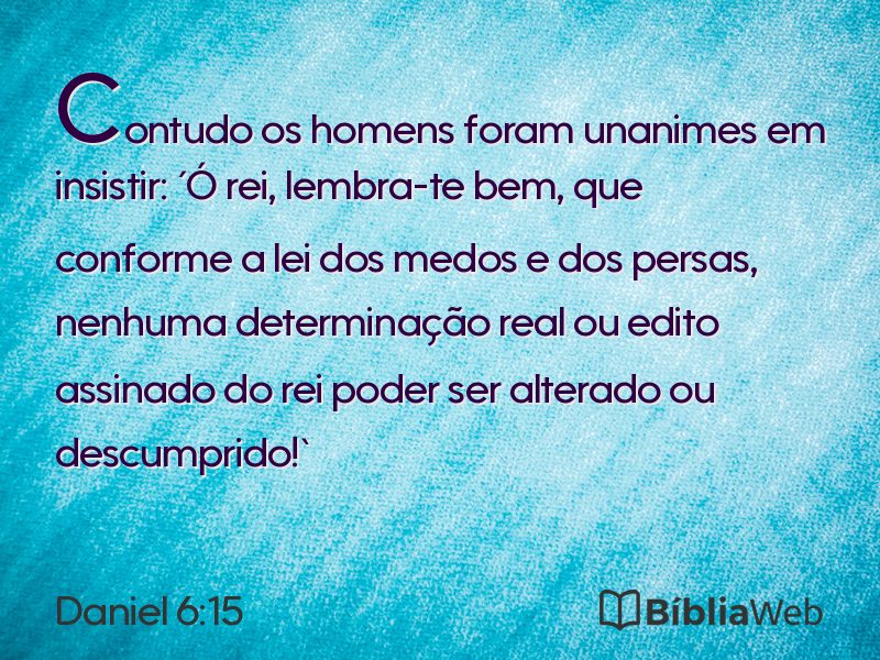 Daniel 6:15 em imagem para compartilhar