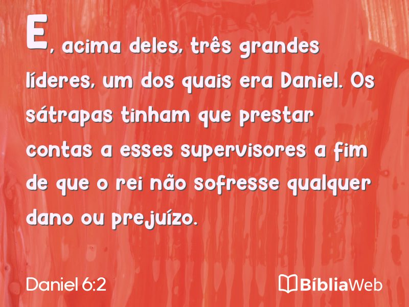 Daniel 6:2 em imagem para compartilhar
