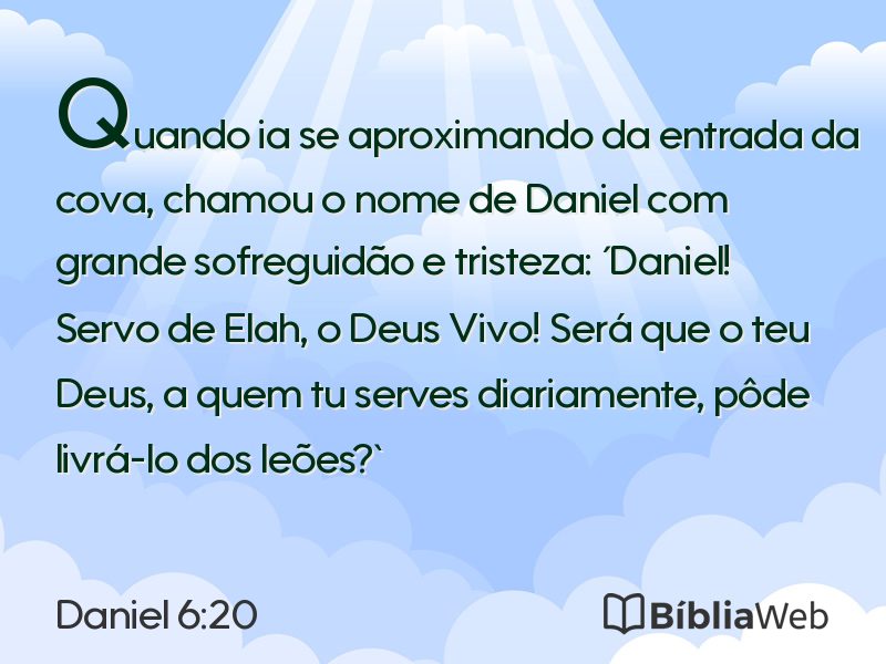 Daniel 6:20 em imagem para compartilhar