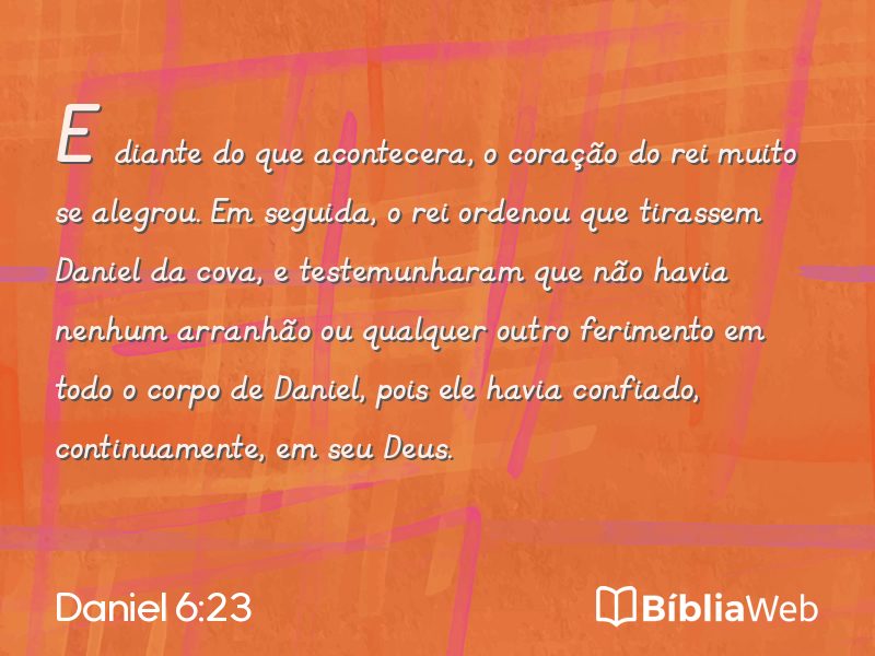 Daniel 6:23 em imagem para compartilhar